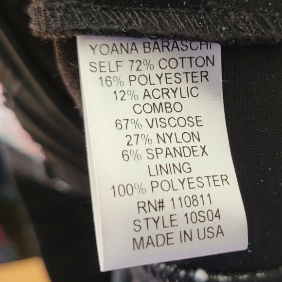 Anthro Yoana Baraschi Black and Tweed Pencil Skirt US 6 - Picture 8 of 9